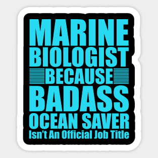 Marine Biologist Biology Ocean Fathers Day Gift Funny Retro Vintage Sticker